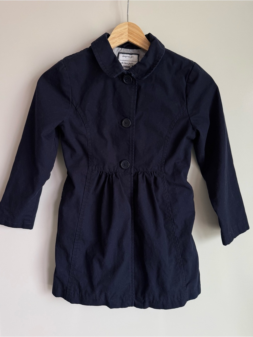 Gymboree Girls Navy Pea Coat with Button Front